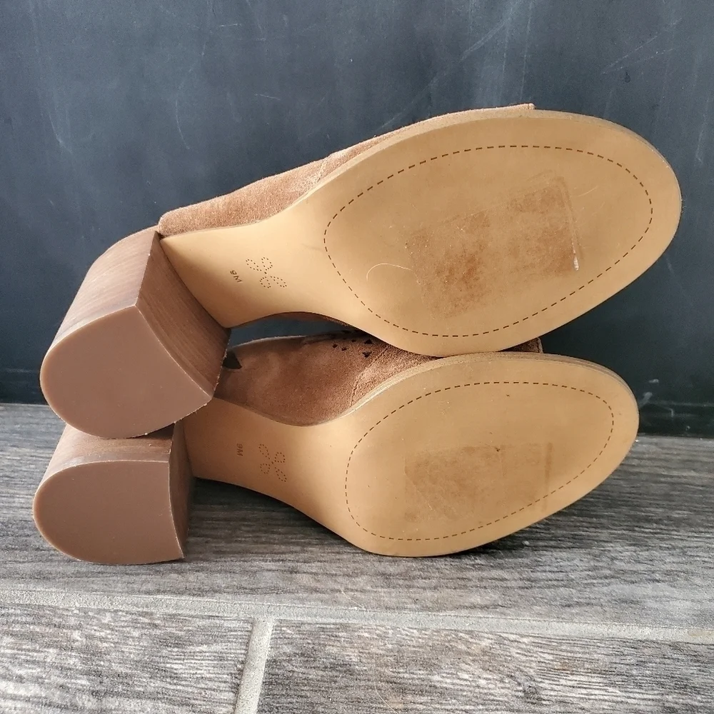 NEW Caslon Cognac Suede Maggie Slide Sandal